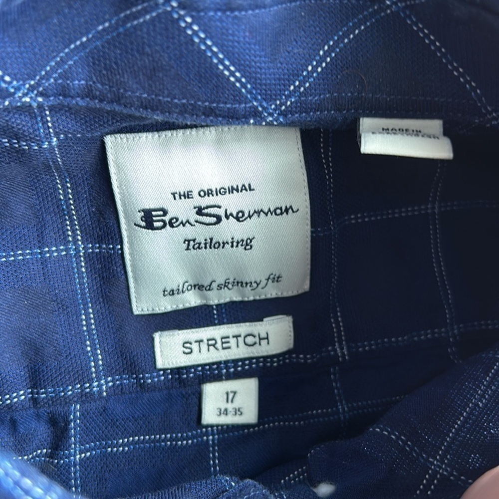 Men's Ben Sherman Tailoring Button Down Shirt Skinny Fit | Men's Button Down - Picture 4 of 7